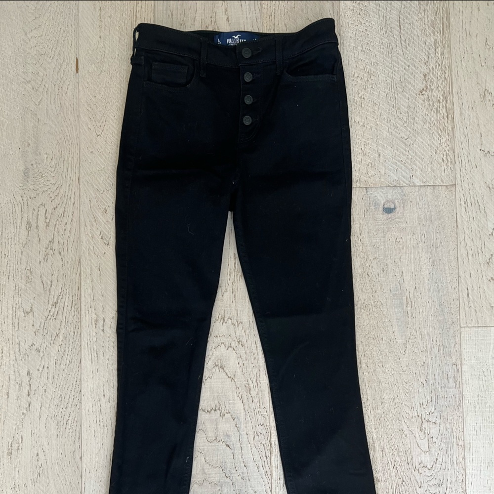 Hollister Black Jeggings Womens size 1 High-Rise Crop Super Skinny